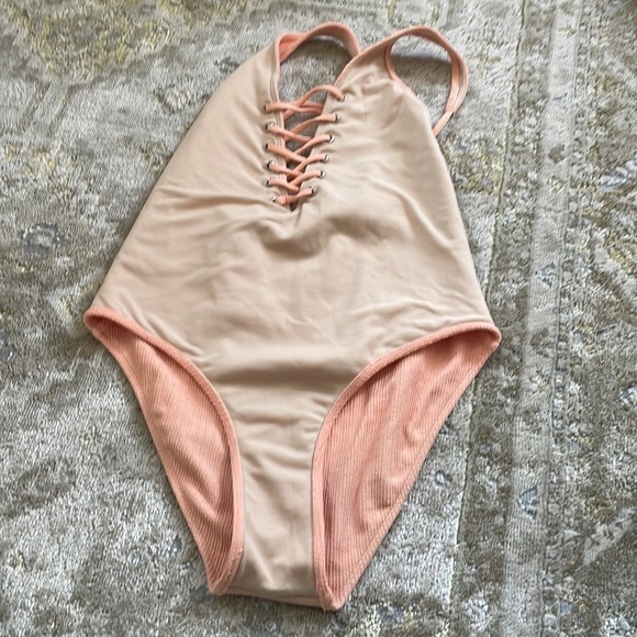 Free Press Orange Sherbert Color One Piece Swimsuit - Picture 10 of 11